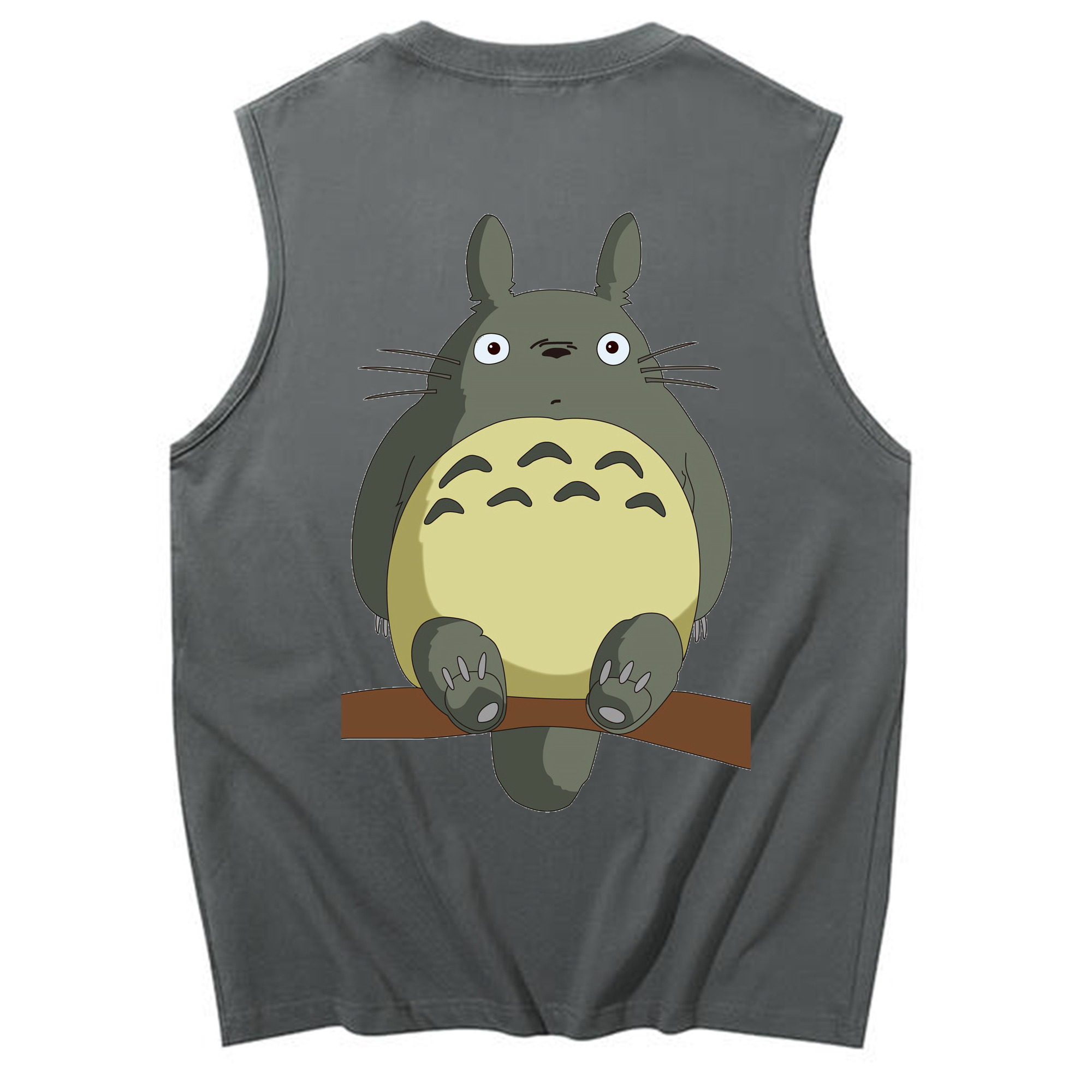 （画像用） となりのトトロ 草壁メイ 草壁サツキ My Neighbor Totoro Satsuki Kusakabe Mei Kusakabe コットン100％タンクトップ（背面プリント）